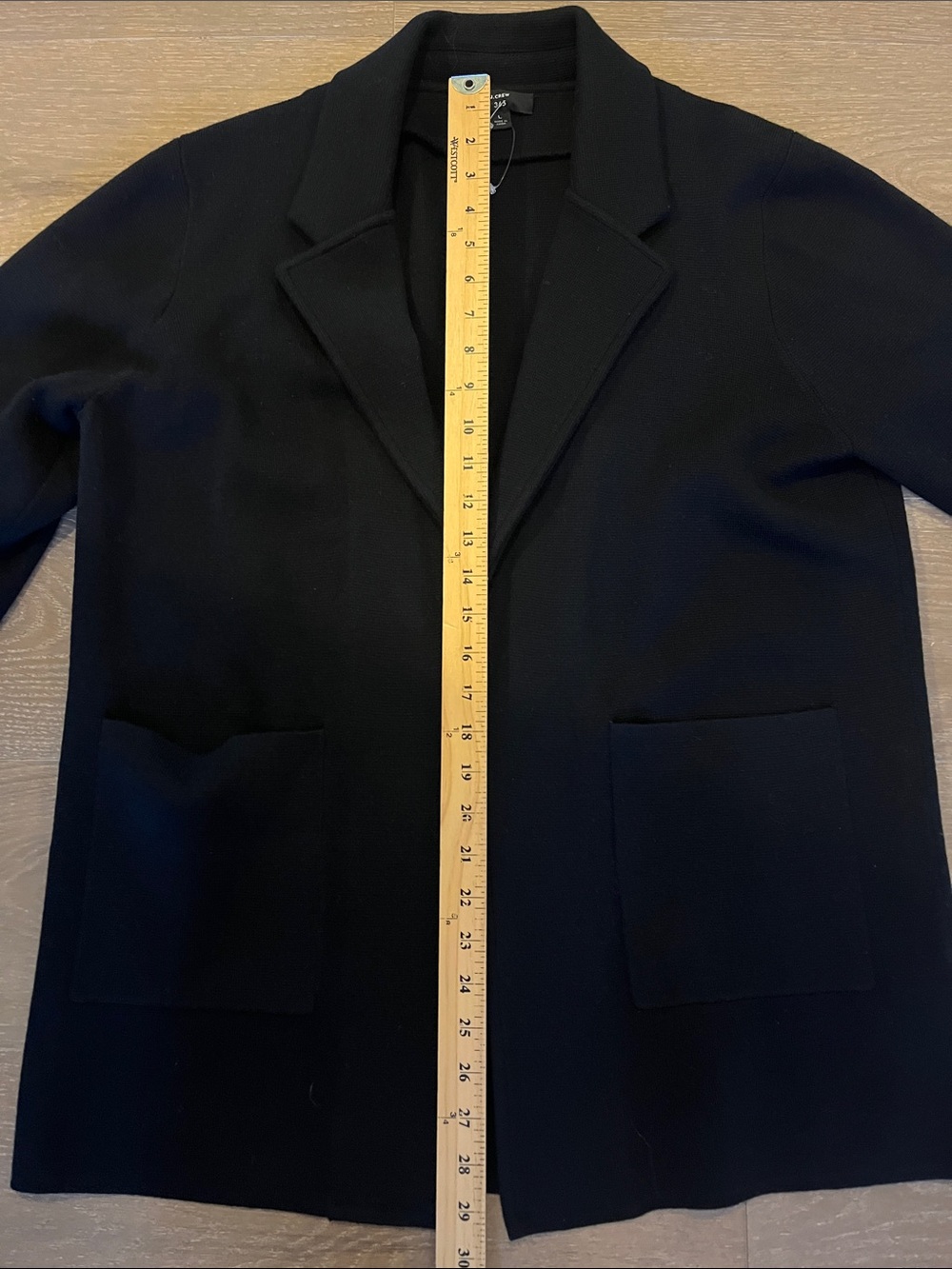 J. Crew 365 Schoolboy Sweater Blazer in Black size large - Picture 4 of 8